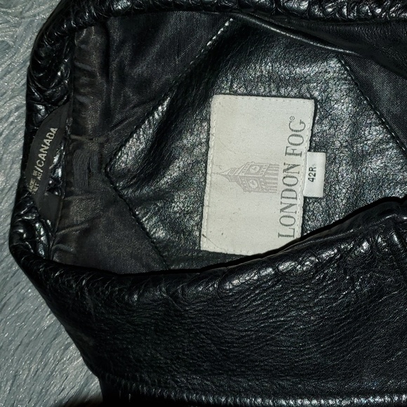 Mens London Fog Leather Jacket - Picture 2 of 5